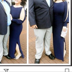 Navy Blue Evening Gown